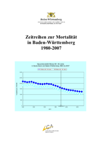 Vorschaubild: Zeitreihen zur Mortalität in Baden-Württemberg 1980-2007