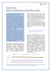 Vorschaubild: Faktenblatt zur Kinderarmut und Alleinerziehende Pforzheim und Enzkreis